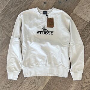 Stussy Off-White Crewneck Sweater
